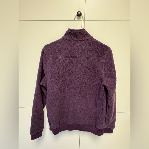 NWT. Carhartt Sherpa Full Zip Purple Sweatshirt with Ribbed Cuffs. Size M. - Picture 2 of 8